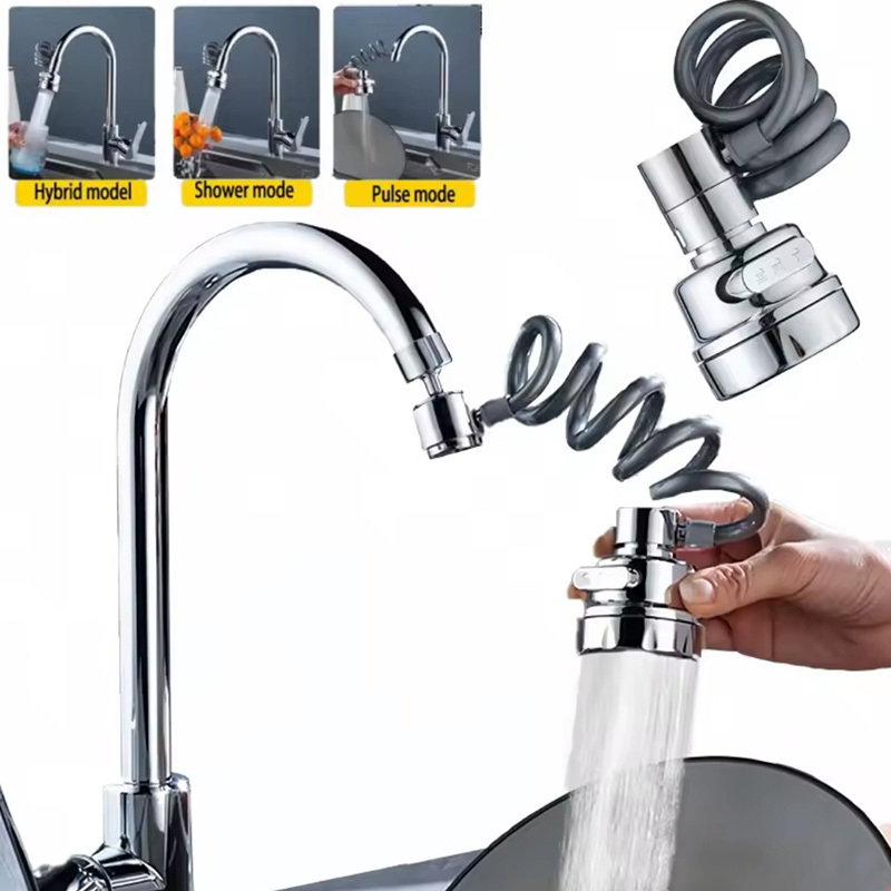 سر شیر شلنگ دار ظرفشویی و روشویی 3 حالته