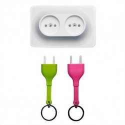 جاکلیدی فانتزی طرح پریز و دوشاخه بسته 2 عددی